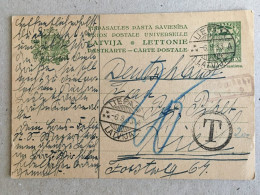 Latvia Latvija Liepaja Stationery Entier Postal Train Stamp Lettonie 1933 - Latvia