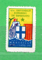 FRANCE - 1957 - ERINNOPHILIE  44 A UNIVERSALA KONGRESO DE ESPERANTO MARSEILLE 27-JUILLET AU 3 AOUT 1957 - Autres & Non Classés