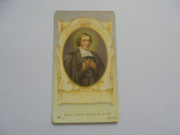 S Joannes Baptiste De La Salle Bénite Par Le Pape Pie XII 1950 Image Pieuse Holly Card Saint Santini Sint Sancta Sainte - Devotion Images