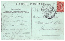 1905  CAD Ambulant De CLERMONT- FERRAND à St GERMAIN Des BOIS - Storia Postale