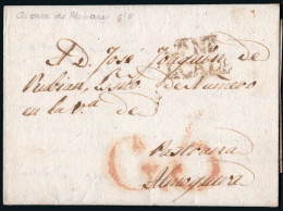 Madrid - Prefilatelia - Alcalá De Henares - PE 5R - Carta A Pastrana + Porteo "5" - ...-1850 Préphilatélie