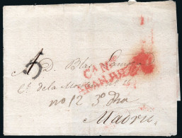 Madrid - Prefilatelia - Aranjuez - PE 2R - Envuelta A Madrid + Porteo "5" - ...-1850 Prephilately