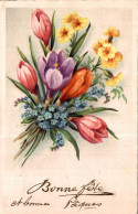 P0 - Carte Postale Fantaisie - Bouquet De Fleurs - Bonne Fête - Flowers