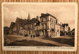 37 Bléré - 1950 - L'Eglise Côté Sud-ouest Et La Mairie - LL 18 Cie Des Arts Photomécaniques - Bléré
