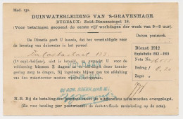 Briefkaart G. DW78-I-e - Duinwaterleiding S-Gravenhage 1912 - Ganzsachen