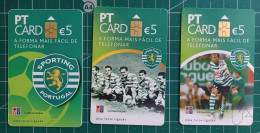 PORTUGAL USED PHONECARDS FOOTBAL - SCP SPORTING CLUB DE PORTUGAL - VERY RARE COMPLETE SET - Portugal