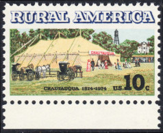 !a! USA Sc# 1505 MNH SINGLE W/ Bottom Margin (a2) - Chautauqua Tent - Nuevos