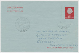 Luchtpostblad G. 21 S Gravenhage - Glendora USA 1969 - Entiers Postaux