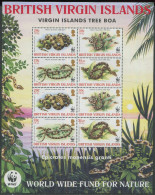 British Virgin Islands:Unused Stamps Sheet Virgin Islands Tree Boa, Snake, WWF, 2005, MNH - Neufs