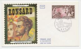 Cover / Postmark Monaco 1974 Pierre De Ronsard - Writer - Writers