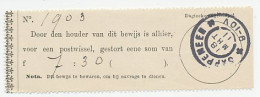 Sappemeer 1911 - Stortingsbewijs Postwissel - Non Classés
