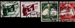 Deutsches Reich 585 - 587 Hitler Jugend / Reichsparteitag  Gestempelt Used (2) - Oblitérés