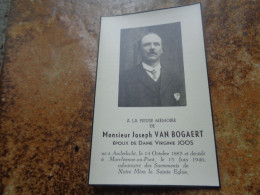 Doodsprentje/Bidprentje  Joseph VAN BOGAERT Anderlecht 1885-1946 Marchienne-au-Pont (Ép Virginie JOOS) - Religion & Esotérisme