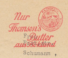 Meter Card Deutsches Reich / Germany 1931 Milk - Butter - Cow - Holstein - Ernährung