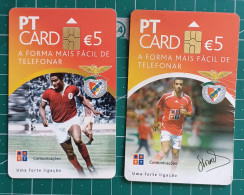 PORTUGAL USED PHONECARDS FOOTBAL - SLB SPORT LISBOA E BENFICA - VERY RARE - Portugal