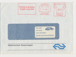 Illustrated Meter Cover Netherlands 1980 - Postalia 6364 NS - Dutch Railways - Sometimes The Train Is Not So Crazy. - Treni