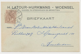 Firma Briefkaart Woensel 1921 - Steenkolen - Briketten - Ohne Zuordnung