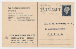 Briefkaart G. 297 Particulier Bedrukt Leiden 1949 - Entiers Postaux