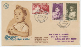 Cover / Postmark Germany / Saar 1953 National Aid - Children - Rubens - Titian - Altri & Non Classificati