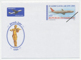 Postal Stationery Austria 1999 - Specimen Johann Strauss - Composer - Lauda Air Airline - Musique