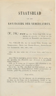 Staatsblad 1862 : Spoorlijn Maastricht - Roermond - Documents Historiques