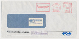 Illustrated Meter Cover Netherlands 1980 - Postalia 6364 NS - Dutch Railways - Sometimes The Train Is Not So Crazy. - Trains