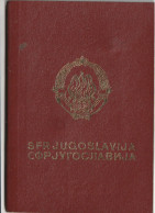 P306  --     SFR YUGOSLAVIA   --  PASSPORT    -  LADY  - 1985 - Documentos Históricos