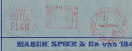 Meter Cover Netherlands 1962 Shipping Agency - Marck Spier Nijmegen - Bateaux