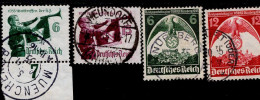 Deutsches Reich 585 - 587 Hitler Jugend / Reichsparteitag  Gestempelt Used (3) - Used Stamps