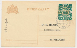 Briefkaart G. 166 Particulier Bedrukt Middenbeemster 1921 - Postwaardestukken