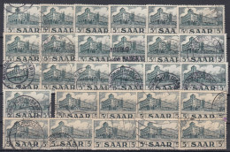 ⁕ Germany SAAR 1952 - 1955 Saarland ⁕ 5 Fr. Mi.322 X9 & Mi.323 X19 ⁕ 28v Used - Used Stamps