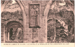 CPA Carte Postale Belgique Villers Ruines De L'abbaye Le Cloître Médaillon De Feu L'architecte CH Licot   VM81294 - Villers-la-Ville