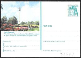 Germania/Germany/Allemagne: Intero, Stationery, Entier, Roseto Di Dortmund, Dortmund Rose Garden, Roseraie De Dortmund - Roses