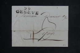 SUISSE - Lettre De Genève Pour Lyon En 1801  - L 152788 - ...-1845 Prefilatelia