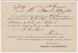 Briefkaart G. 25 Particulier Bedrukt Vlissingen - Duitsland 1885 - Entiers Postaux