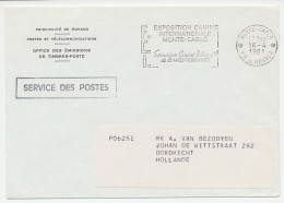 Service Cover / Postmark Monaco 1981 International Dog Show Monte Carlo - Other & Unclassified