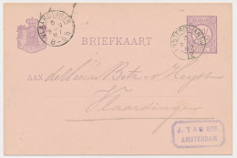 Trein Kleinrondstempel Amsterdam - Antwerpen IX 1887 - Covers & Documents