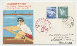 Cover / Postmark Japan 1961 16th National Athletic Meeting - Otros & Sin Clasificación