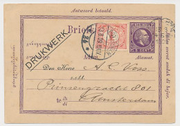 Briefkaart G. 2 B V-krt. Particulier Bedrukt Rotterdam 1909 - Niederländisch-Indien