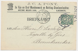 Firma Briefkaart Leiden 1908 - Mandenwerk - Stoelenvlechter - Non Classés