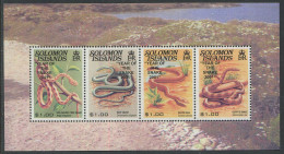 Solomon Islands:Unused Block Snakes, 2001, MNH - Serpientes