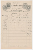 Nota Leeuwarden 1887 - A. Sinkel - Manufacturen - Confectie  - Holanda