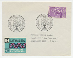 Cover / Postmark France 1963 Electronic Components - Exhibition - Electricité