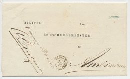 Borne - Trein Takjestempel Arnhem - Oldenzaal 1875 - Briefe U. Dokumente