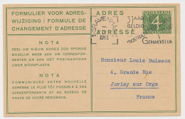 Verhuiskaart G. 20 Den Haag - Frankrijk 1951 - Entiers Postaux