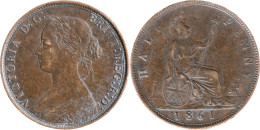 UK - 1861 - HALF PENNY - VICTORIA - 20-106 - C. 1/2 Penny
