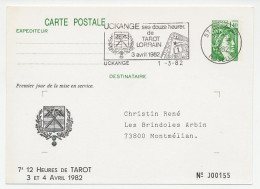 Postal Stationery / Postmark France 1982 Tarot Cards - Unclassified