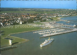 72401111 Cuxhaven Nordseebad Fliegeraufnahme Seebaederbruecke Yachthafen Alte Li - Cuxhaven