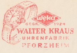 Meter Cover Germany 1955 Watch - WeKa - Walter Kraus - Uhrmacherei