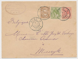Envelop G. 8 / Bijfrankering Uden - Belgie 1902 - Entiers Postaux